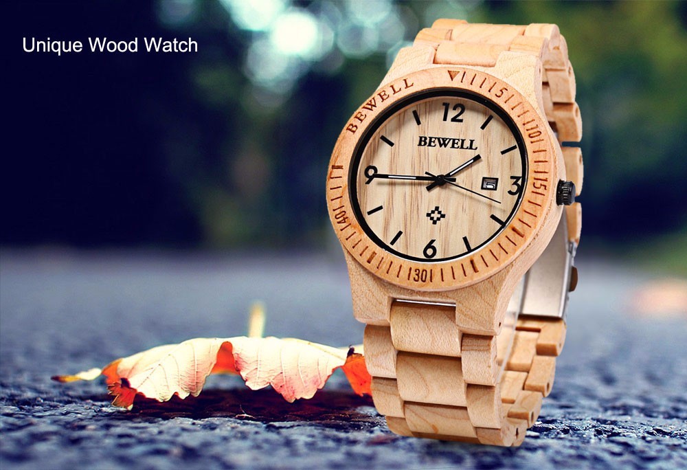 Reloj vintage de madera Bewell